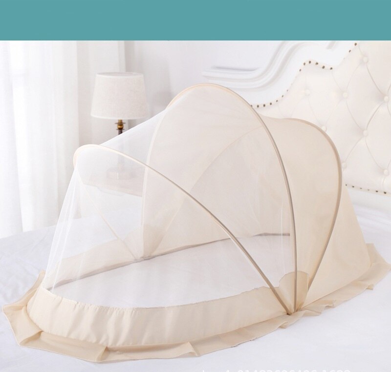 Baby mosquito net foldable portable mosquito net for children: Khaki shading model