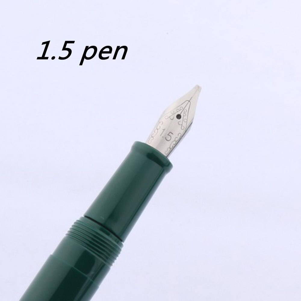 992 parallel Fountain Pen Duckbill Gothic art Flower Flat plastic Dark green Office school supplies ink pens: A3-1.5