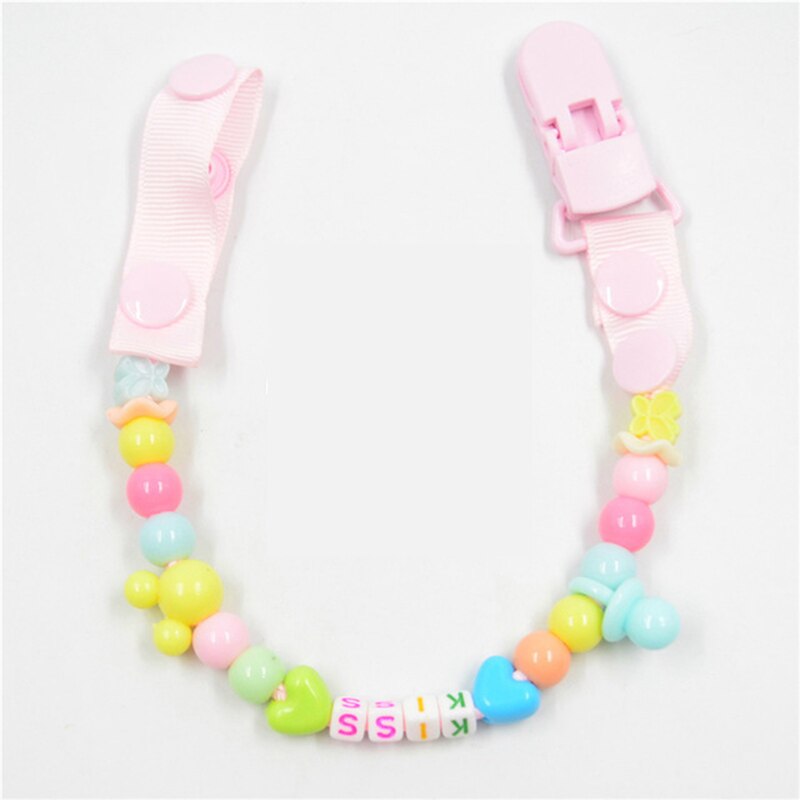 Baby Toys Clip Pacifier Chain Hand Made Colourful Beads Dummy Clip Nipple Holder Toddler Toys For Baby Reborn Teether