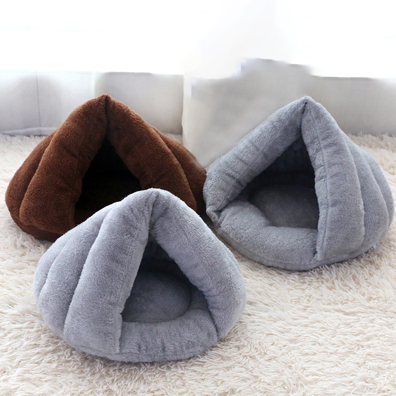 Pantoffel Katze Nest Weiche Katze Bett Welpen Zwinger Chihuahua Schlafsack Katze matt Waschbar Haustiere Höhle Haus Winter Warme Hund liefert