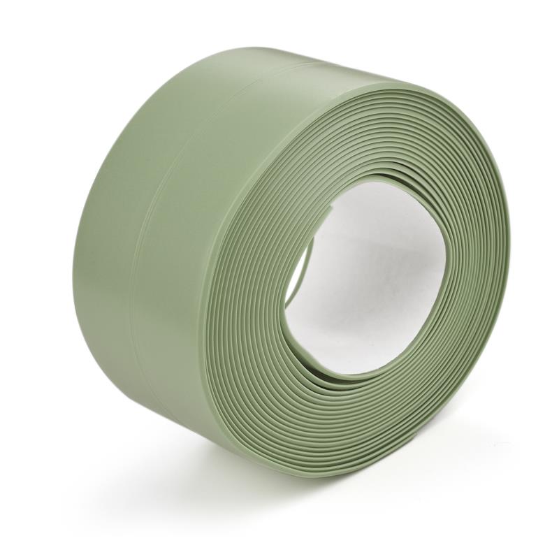 3.2M X 22Mm Badkamer Douche Wastafel Bad Afdichtstrip Tape Wit Pvc Zelfklevende Muurstickers Waterdichte Muur sticker Voor Keuken: green-3.2mX3.8cm