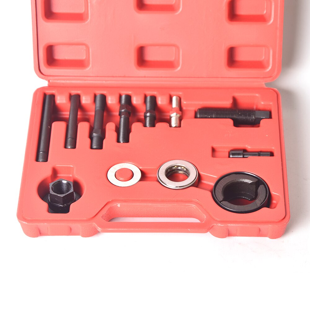 12 Pcs Universal for Chrysler Ford Alternator Pulley Tool Kit Auto Repair Tools Power Steering Alternator Mounting Tool Kit