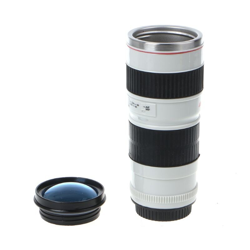 Portable Camera Lens Shaped Thermos EF 70-200mm Drink Mug Coffee Cup 400ML