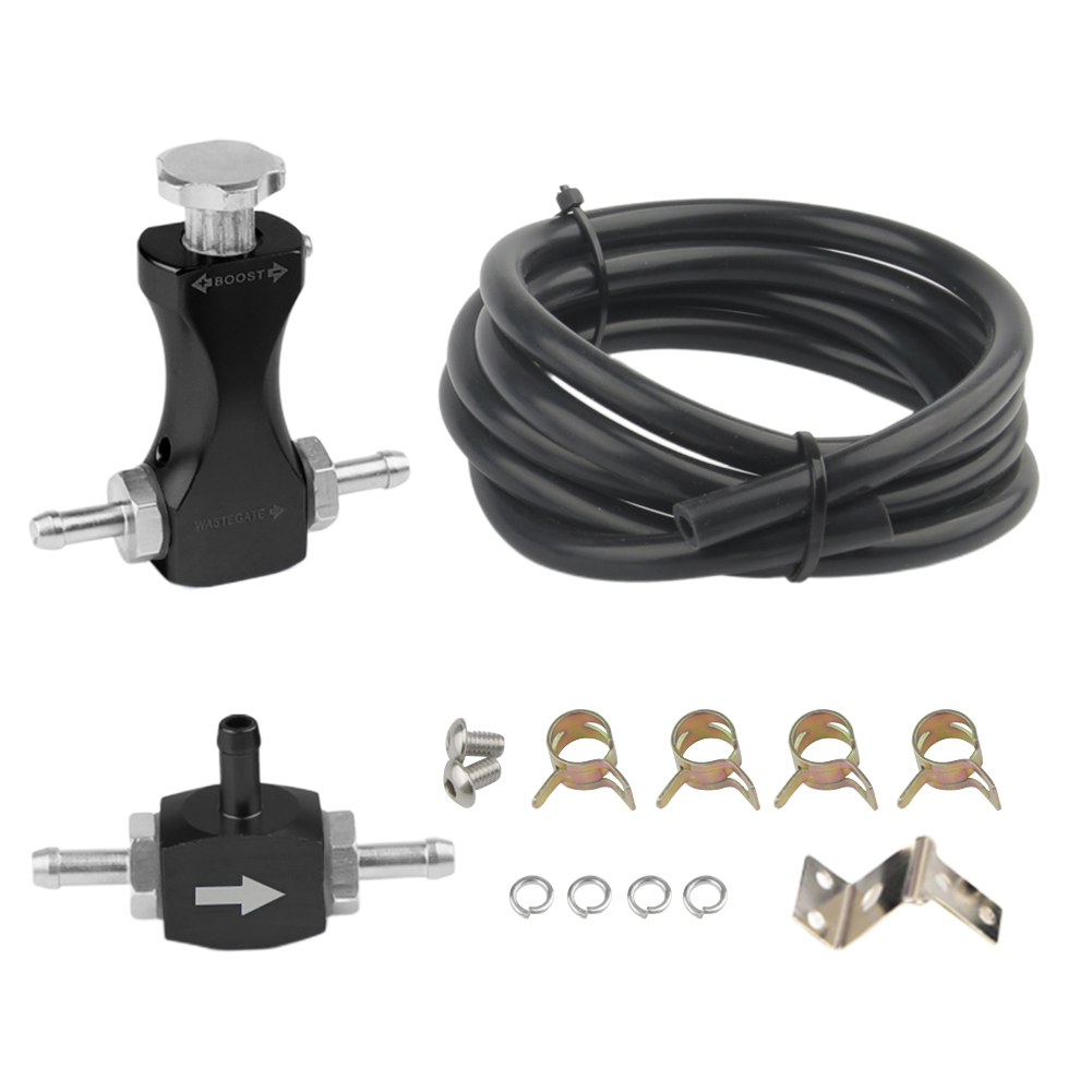 Biltillbehör reservdelar tålig racing turboladdare modifiera boost control justerbar turbo tryckregulator motor bilmanual: Svart