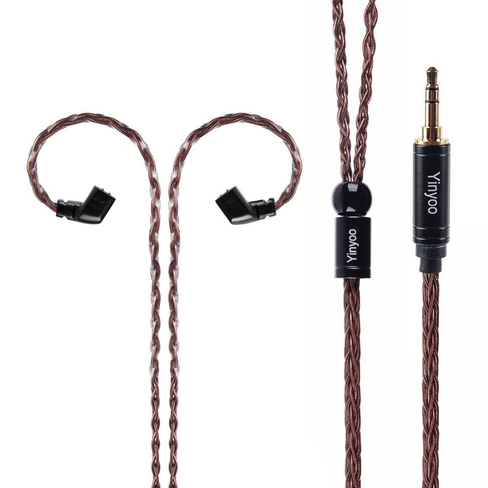 Yinyoo 8 Ader Silber Überzogene Kabel MMCX/2Stift Stecker 4,4/3,5/2,5mm Ausgeglichen Kabel Für v80 ZS10 wie10 ZST ES4 wie06 C10 C16: 3.5QDC