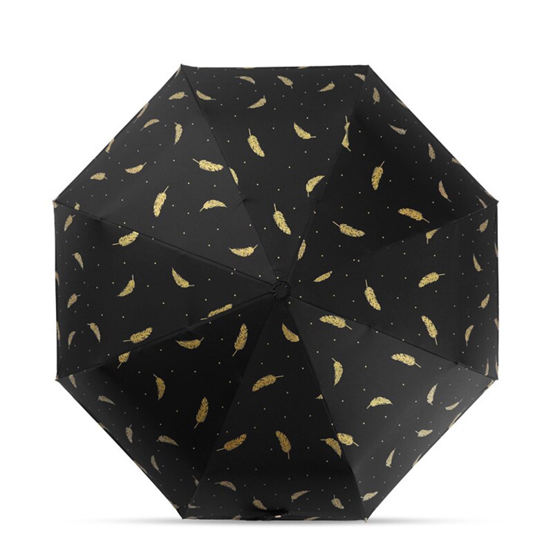 Som regn automatisk foldbar paraply regn kvinde vindtæt børns paraply til regn og sol anti uv parasol uby 04