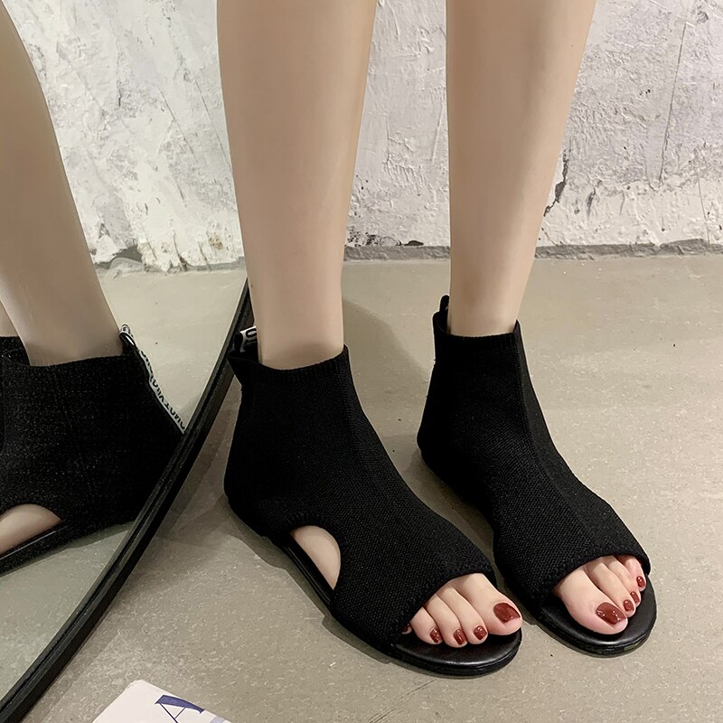 Sandalia feminina kvinner sandaler ankel fritidssko kvinne sandaler kvinnelig peep toe strandfest damesko zapatos mujer