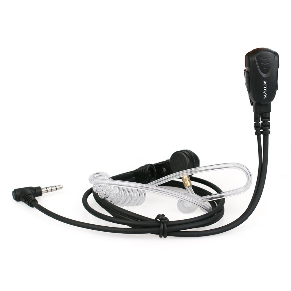 Walkie Talkie Headset Ptt Mic Air Akoestische Buis Oortelefoon 3.5 Mm 1-Pin Voor Yaesu Voor Vertex VX-5R VX-3R retevis RT40 RB15 RB615