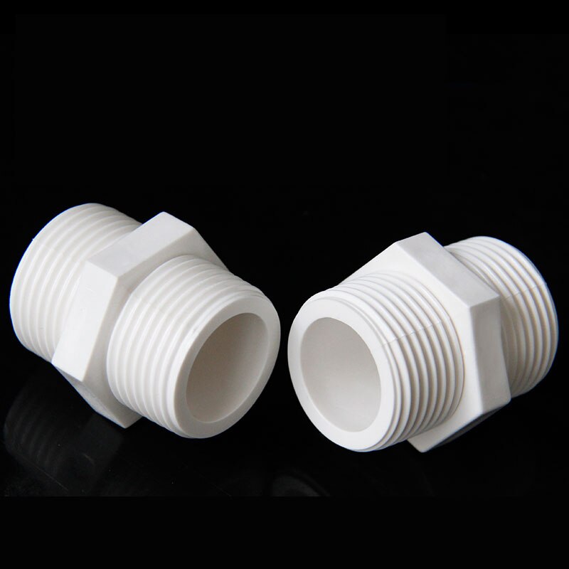 gogo PVC nipple fitting water supply pipe straight screw through double outer thread