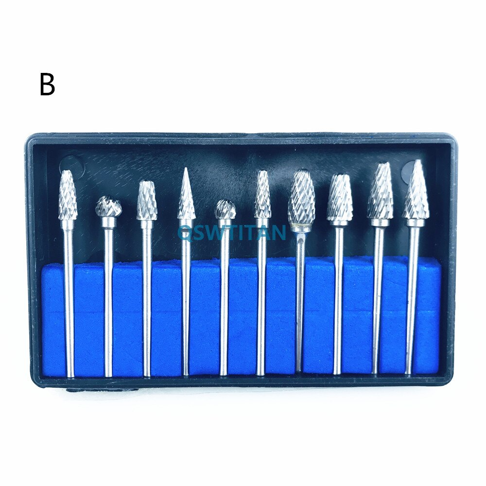 1set Dental Lab Drills Tungsten Steel Carbide Burs Teeth Whitenning Tooth Polishing Drill: Type B