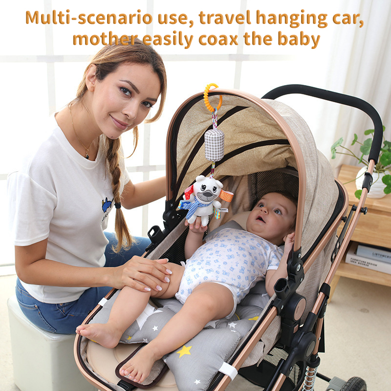 Nuevos sonajeros para bebé, juguete con campana, sonajero de peluche suave, juguetes con agarre manual, colgante para cochecito, cuna, cama, mordedor, juguete colgante de 0 a 24 meses