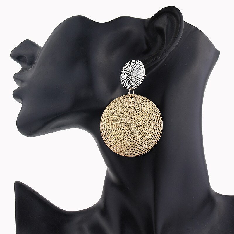 Mode Hanger Maat Ronde Cirkel Oorbellen Vrouwelijke Temperament Persoonlijkheid Kleuraanpassing Bult Oorbellen Voor Vrouwen Sieraden Brincos