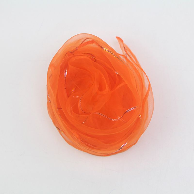 Children Kids Kindergarten Performance Dance Scarves Bright Candy Color Gold Wire Juggling Movement Square Scarf Kerchief Props