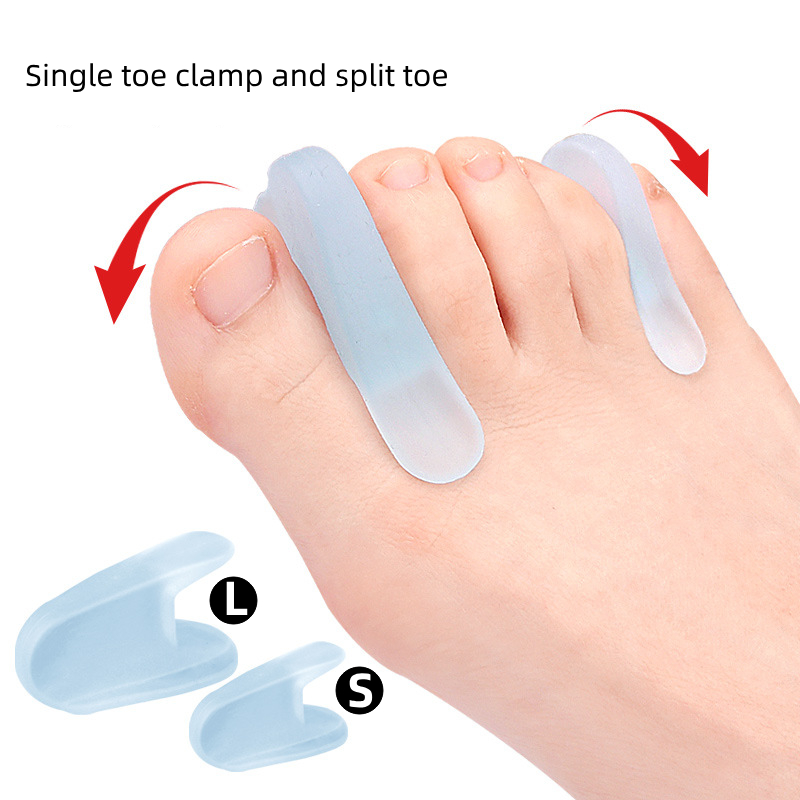 10 st = 5 par silikon benortoser för tummen, korrigerare för hallux valgus, tåseparator, fotvård, tumortoser, fotvårdsverktyg