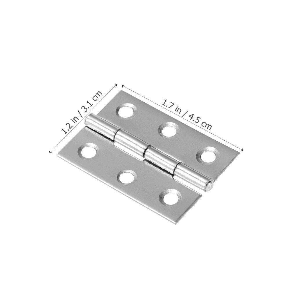 WINOMO 10pcs Stainless Steel Window Cupboard Hinges Connectors (Silver)