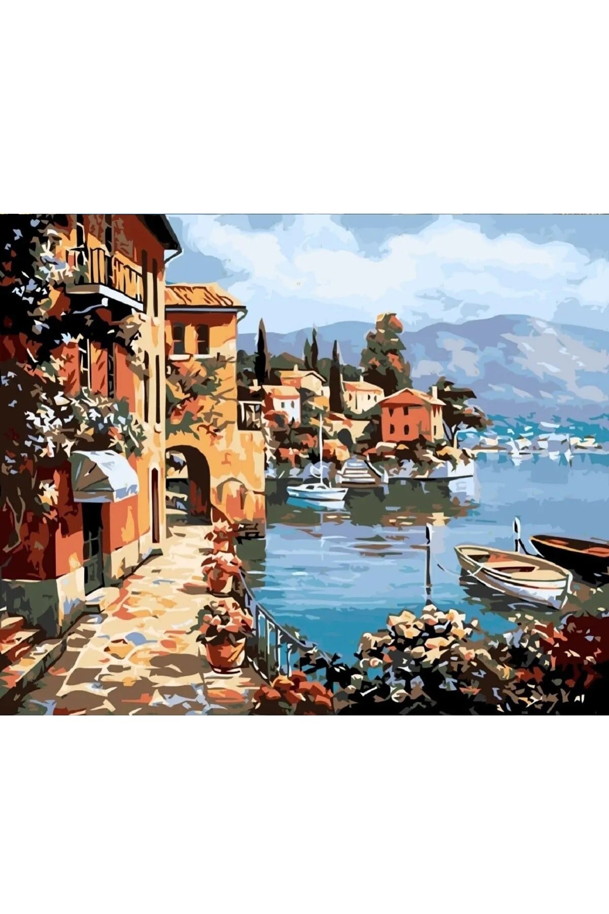 Painting by Numbers Table Set 45x55 Cm Canvas Brush Paint Included