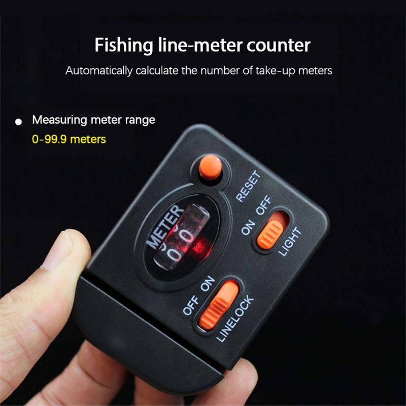 Mise à niveau ligne de pêche longueur compteur ligne de pêche compteur complet équipé d'un outil de pêche léger