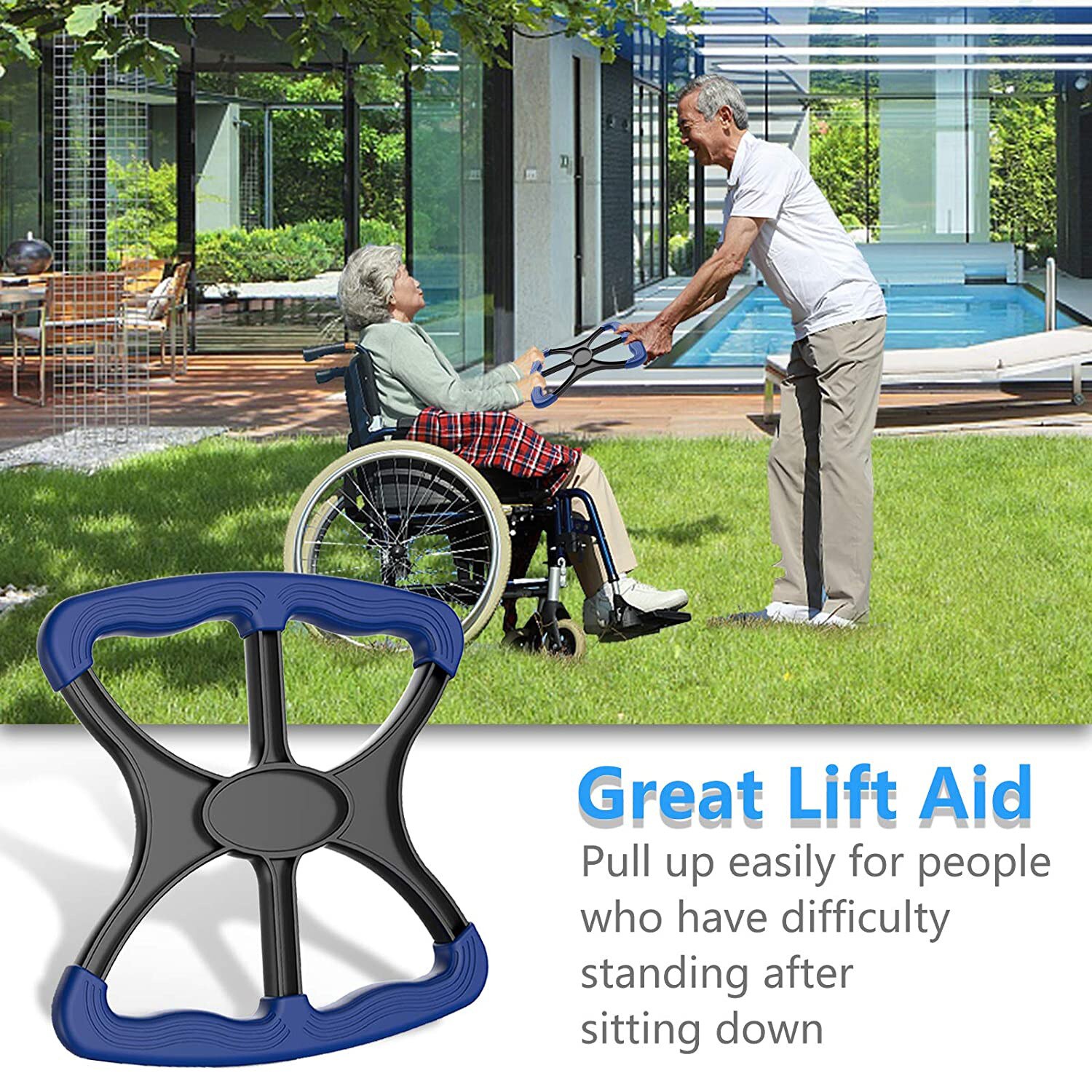 Assisted Lift Standing No-Slip Grip Tool Aid-Handicap Aid Handles Seniors Portable Relaxation Massage Tools for Elderly Disabled