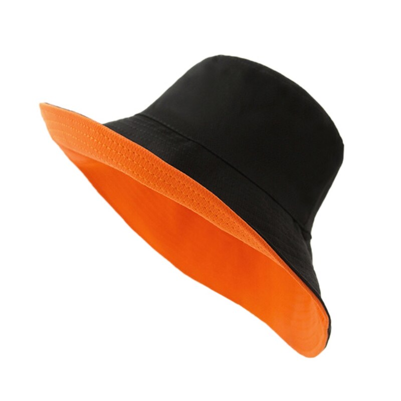 Bucket Caps Adult Cotton Sports Caps Double Side Wide Brim Flat Top Fisherman's Golf Hat Travel Apparel Accessories Tennis Caps: BO