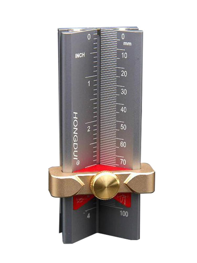 Herramientas de carpintería multifuncionales, medidor de altura de mesa de sierra, medidor de ángulo de taladro, regla de alta precisión, herramientas de medición para fresado