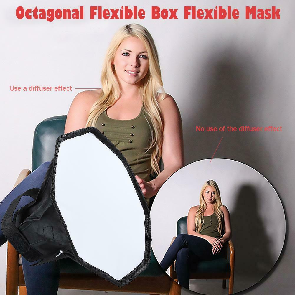 BEESCLOVER 20cm Octagon Softbox Studio Flash Foldable Light Diffuser Universal Speedlight for Camera Photo Video Photography r35