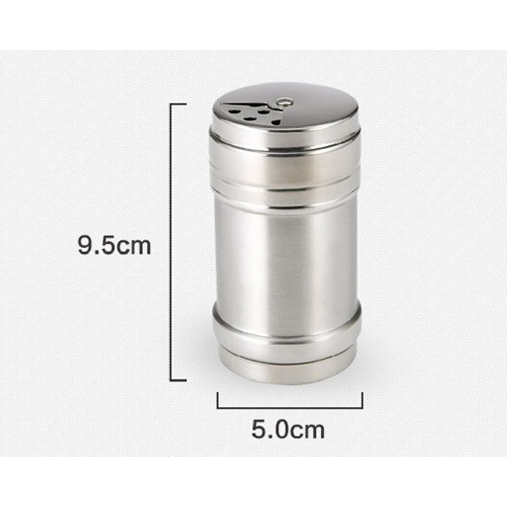 Kruidkruik Keuken Gadgets 1Pcs Kruiden Kan Spice Peper Shaker Roterende Cover Multifunctionele Zout Suiker Fles Roestvrij staal