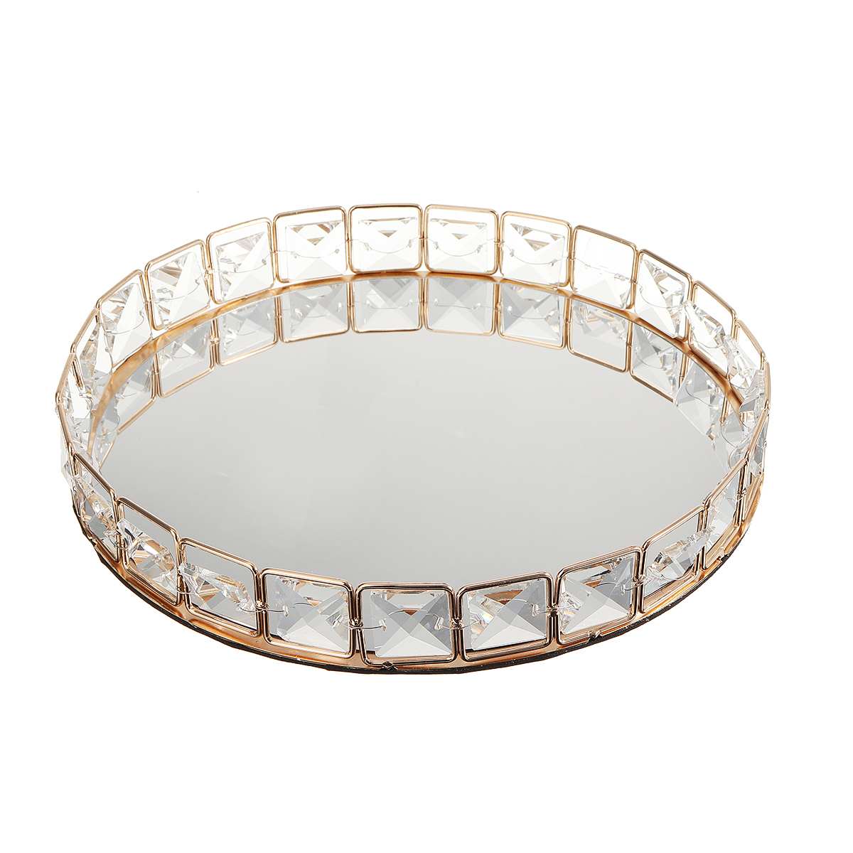 Decorative Tray Glass Metal Makeup Tray Gold Mirror Tray Jewelry Organizer Vanity Tray Jewelry Tray Perfume Tray Dresser Tray