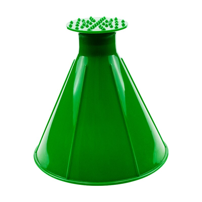 Home Snow Remover Deicer Cone Deicing Cone Shaped Ice Car Magic Window Glass Cleaning Tool Scraper Outdoor Funnel Windshield: Green