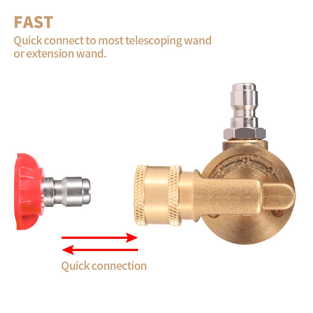 High Pressure Washer Nozzle Rotary Joint Accessories For 240 Degree 4500 PSI Groove Cleaner Rotary Joint
