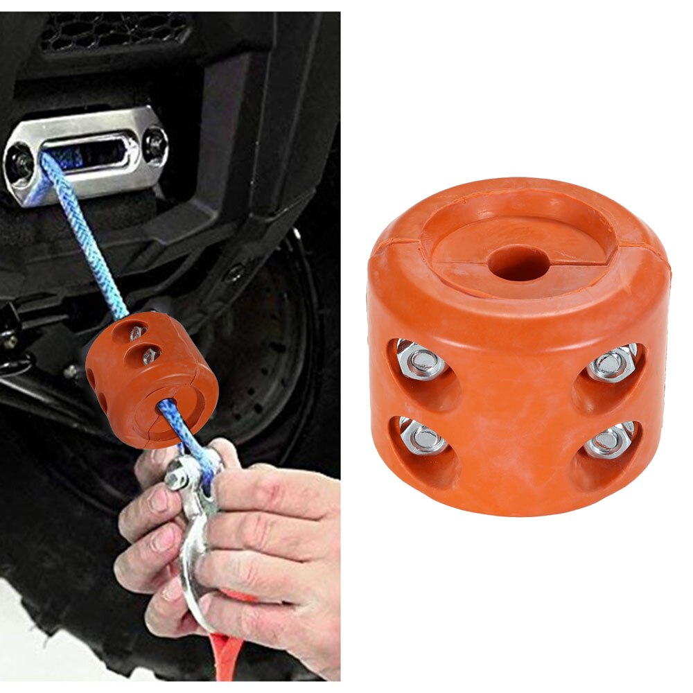 Atv tilbehør vinsj kabel krog mount stop motor kabel krog stop prop gummi metalpude til atv utv spil: Orange