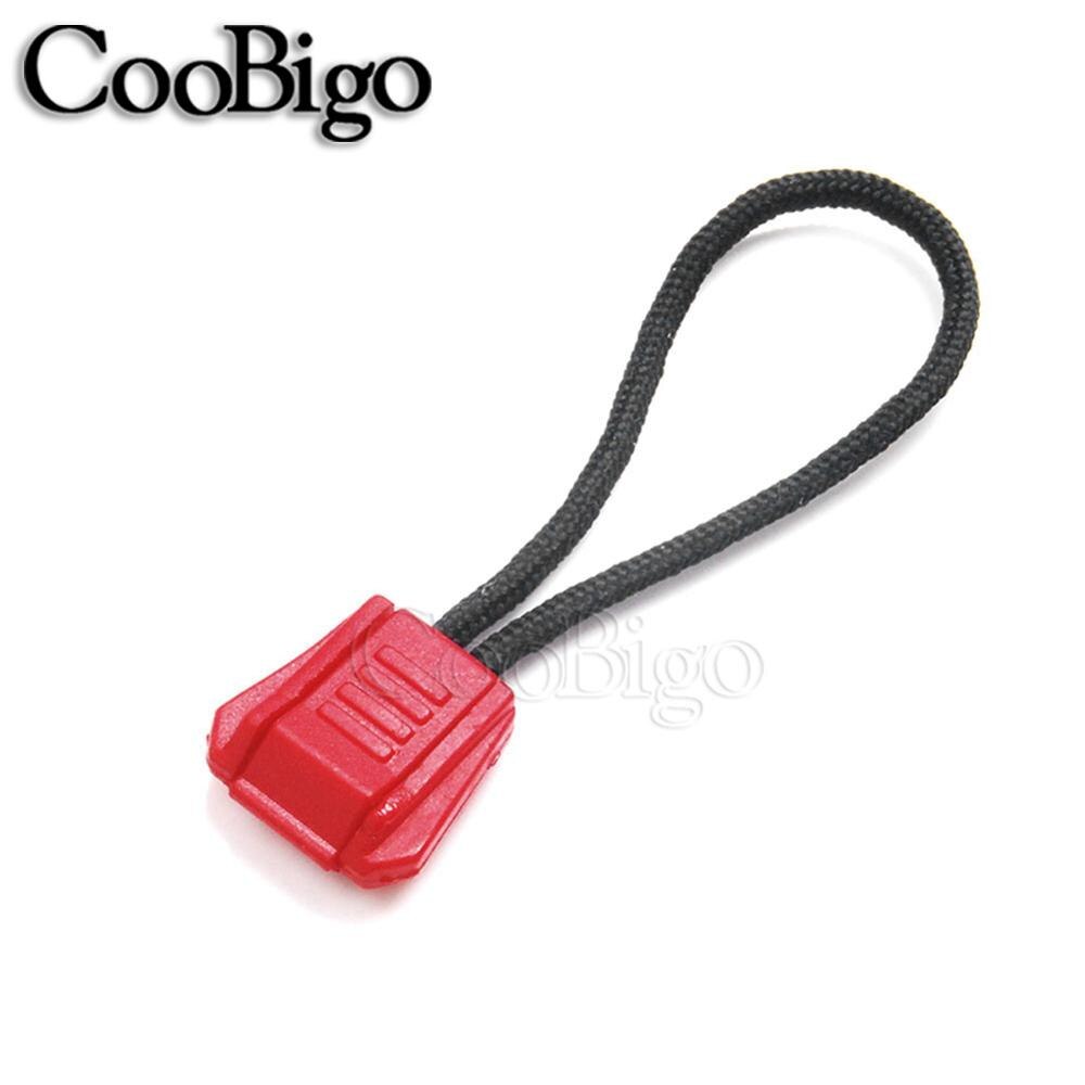 Paracorde avec tirette, 100 pièces, Clip d&#39;extrémité, sac à dos de Camping en plein air, randonnée, voyage, accessoires de bricolage, couleurs variées: Red