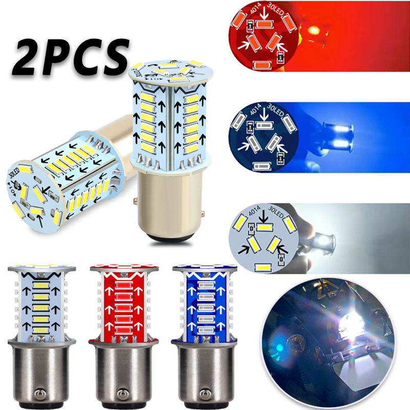 Motorrad Bremslicht LED Glühlampe Blinker 12V blinkende Blinker Bremslichter Universal- verrotten weiß blau Rücklicht Lampe