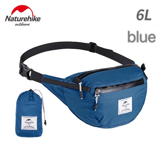 Naturehike Mini Ultralight Waterproof Trail Running Waist Bag Water Proof Camping Hiking Waist Pack Outdoor Sports Travel Bag: Blue