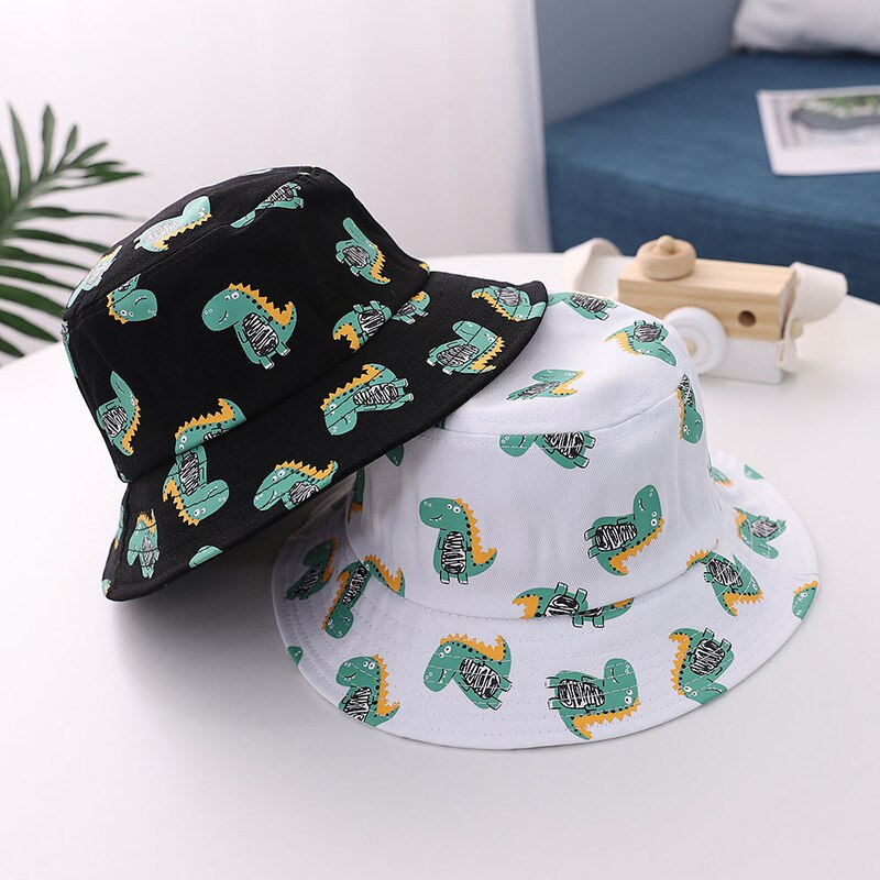Söt dinosaurie baby hatt vår sommar barn flicka pojke hink keps utomhus barn småbarn fiskare strand solhatt