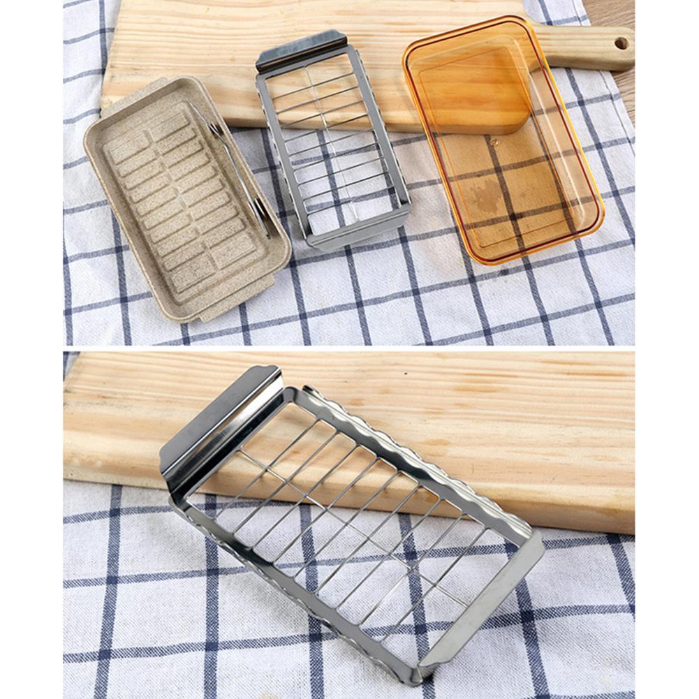 Beurrier en plastique avec couvercle beurre gardien conteneur stockage Cutter trancheuse grand Rectangle conteneur fromage pour le stockage de cuisine