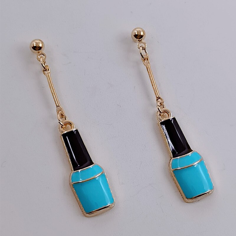 Nagel Salon kunst nagellack emaille ohrringe damen mädchen: Nagel Polieren-Blau