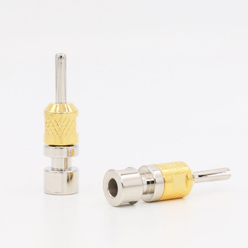 4ps Cardas CAB single Banana plug ,Rhodium plate 4mm cable terminate hole