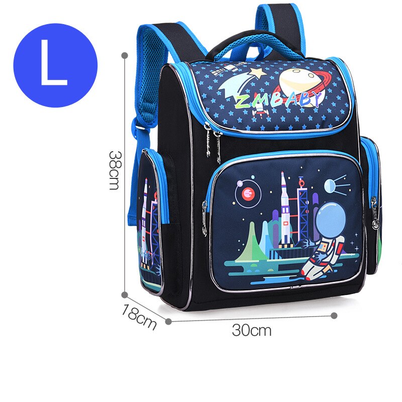 School Bags For Girls Cute Cartoon Children's Backpack Orthopedic Schoolbag Big Capacity School Backpack School Girl Bag: sapphire-large