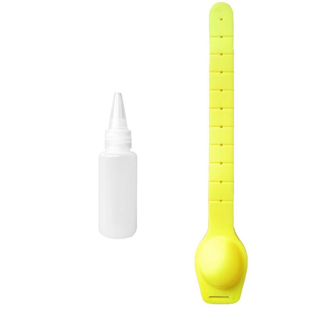 Bracelet en Silicone, bouteille de soin, montre, désinfectant pour les mains, conteneur avec distributeur de désinfectant pour les mains: yellow