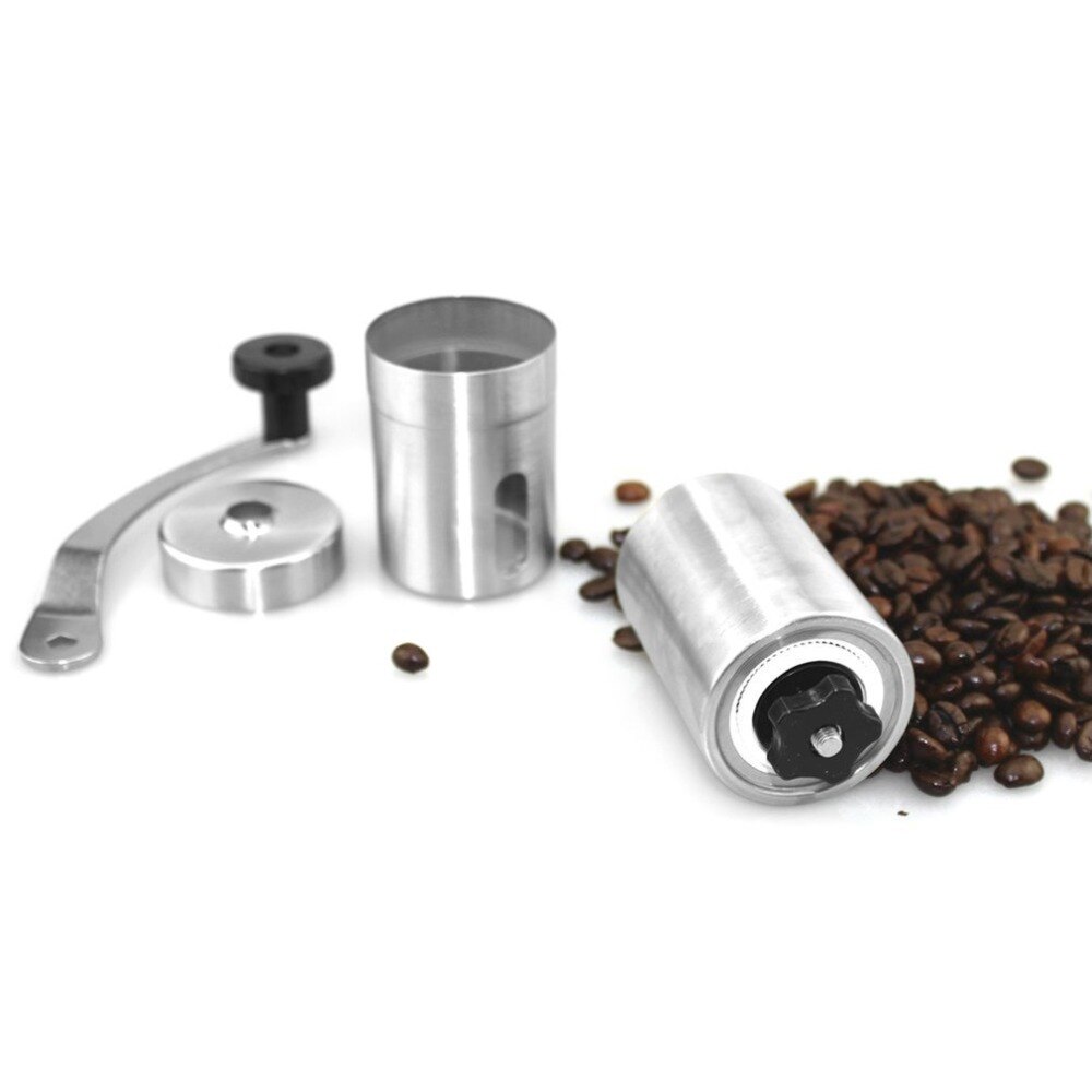 Metall kaffekvarn mini rostfritt stål manuell handgjorda kaffebönor burr kvarn kvarn kök kaffeverktyg krokuskvarnar