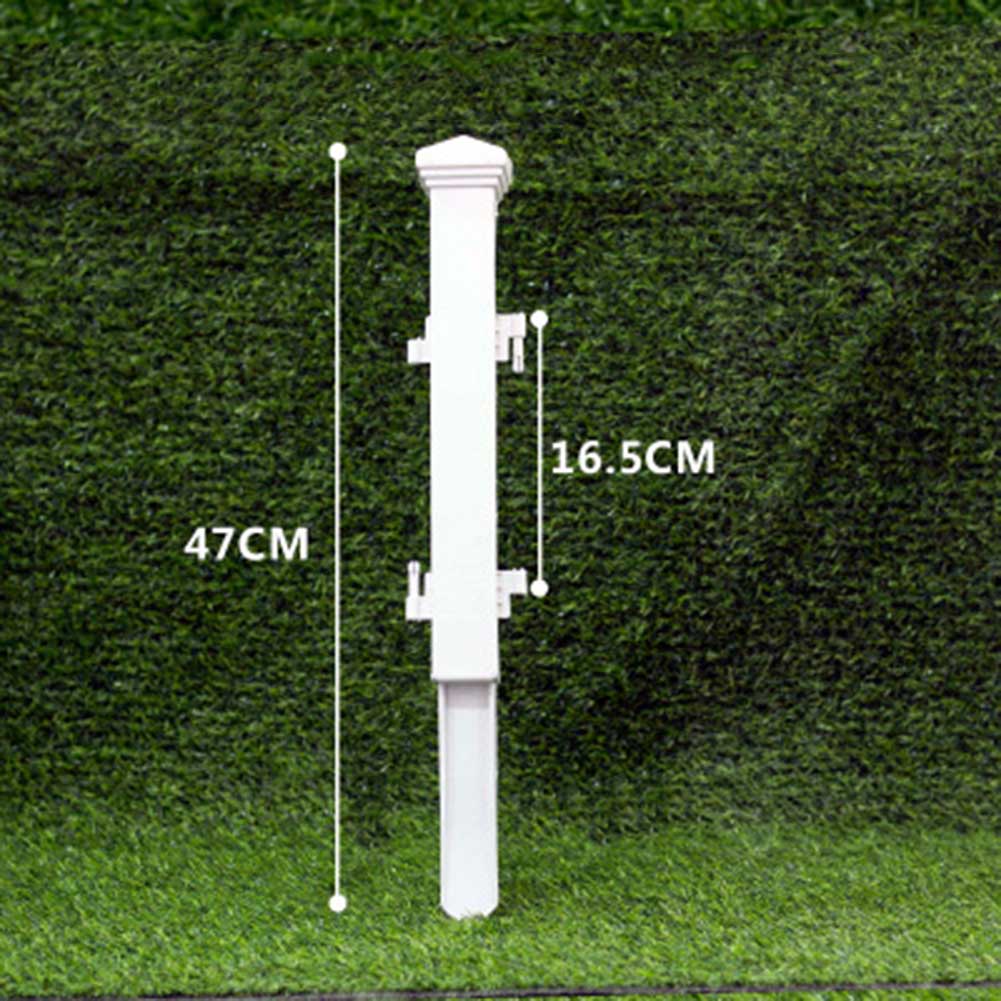 Miniature Wood Fencing White PVC Plastic Fence European Style For DIY Fairy Garden Driveway Gates Christmas Tree Decor Ornament: 47cm Column