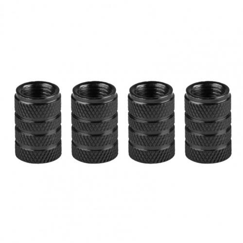 60% in ！！ 4Pcs Aluminum Alloy Car Wheel Tyre Tire Air Pressure Valve Stem Cap Dust Cover: Black