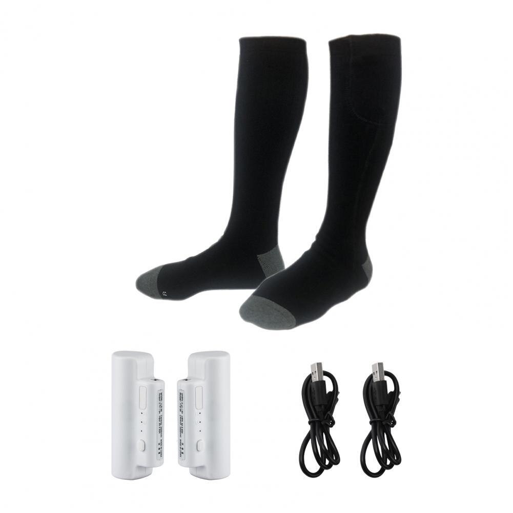 Calcetines térmicos para ancianos, medias calentadas con temperatura constante, cómodos de llevar, eléctricos, 1 Juego: Black A