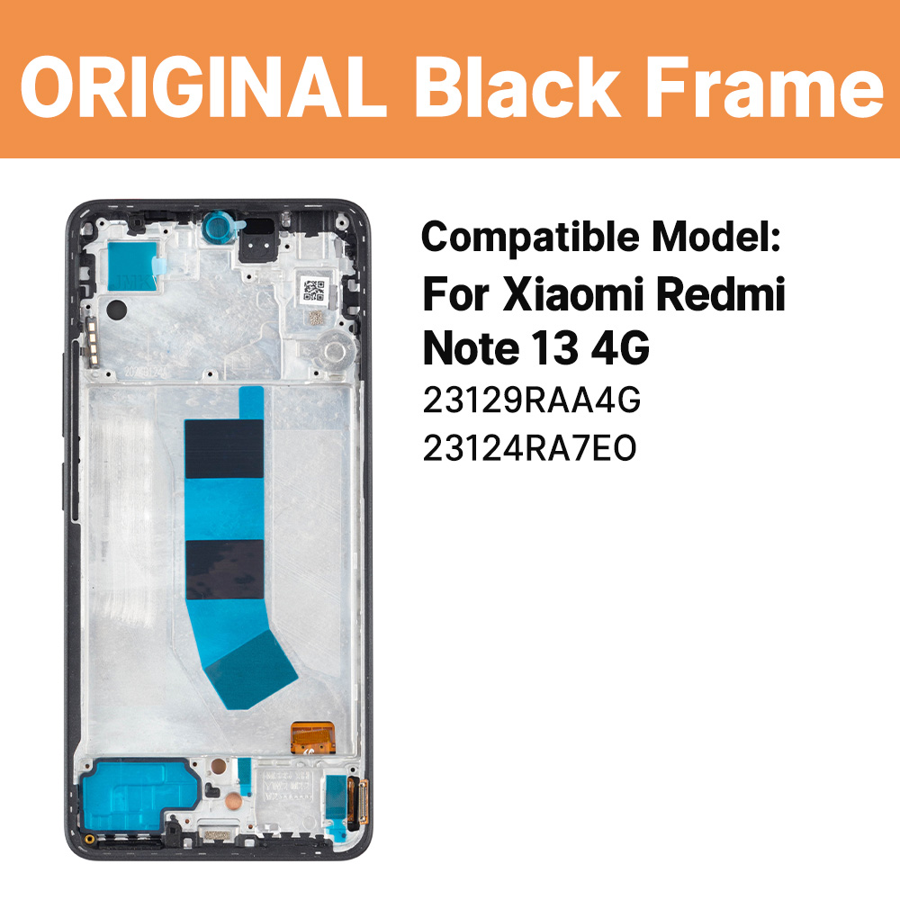 23124RA7EO 6,67 "LCD probado para Xiaomi Redmi Note 13 4G pantalla 3D MONTAJE DE digitalizador con pantalla táctil para Redmi Note 13 4G marco LCD