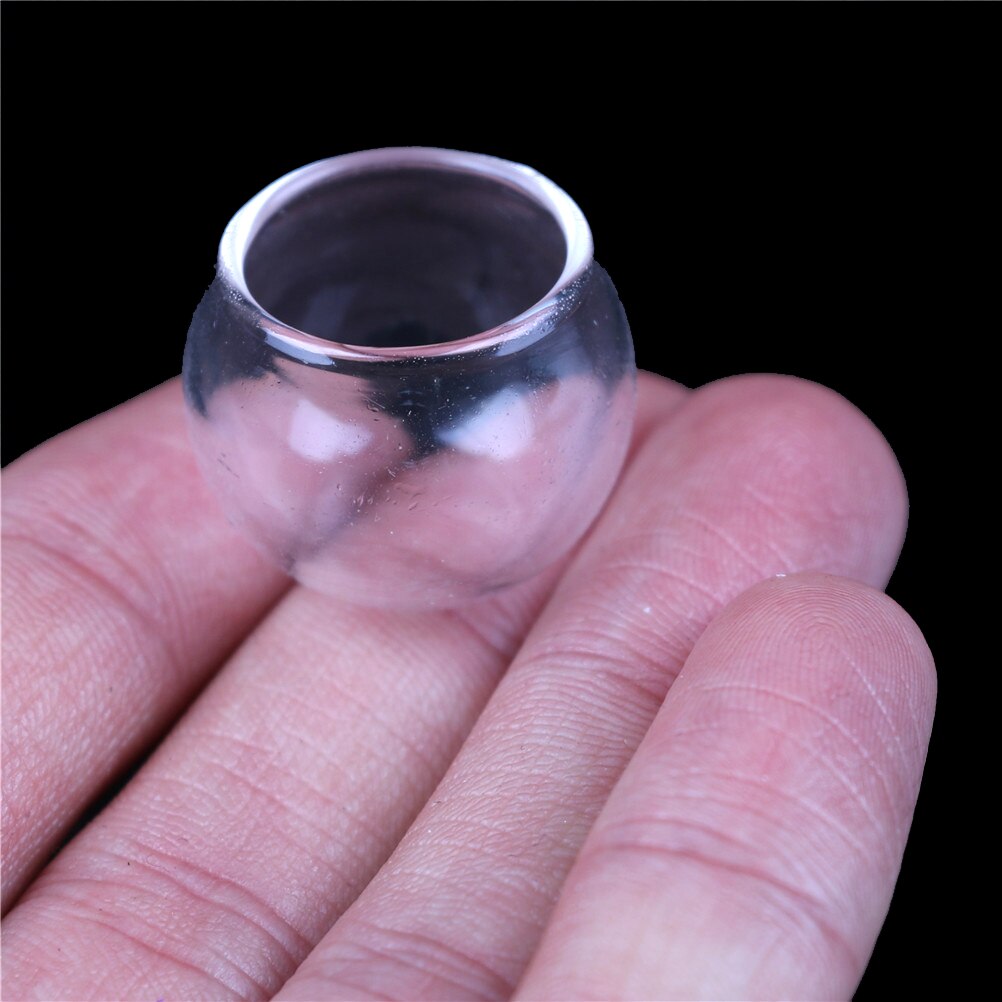 Miniatur Spielzeug Haustier Puppe Haus Dekor Zubehör 1Stck Mini spielzeug 1:12 Puppenhaus EINE Glas Schüssel Für Aquarium