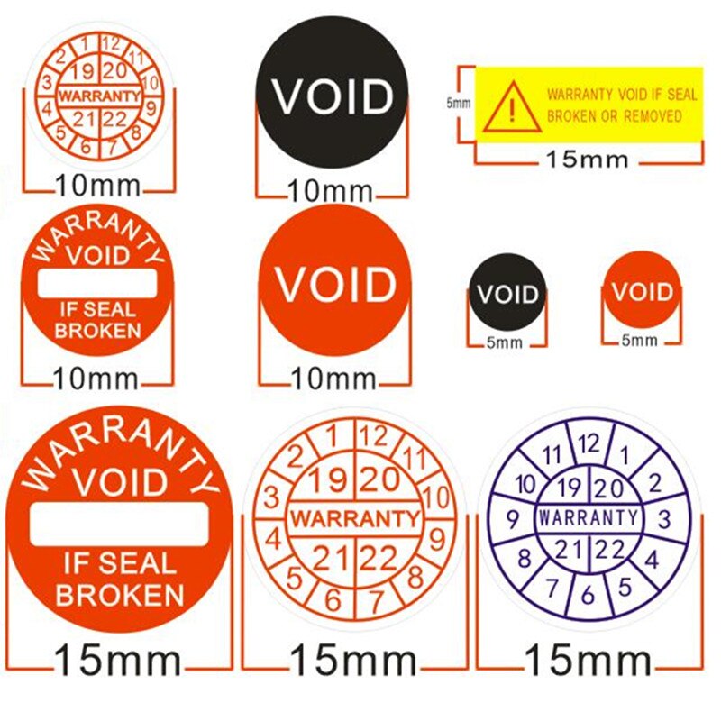 500pcs/lot Warranty sealing label sticker void if seal broken fragile label