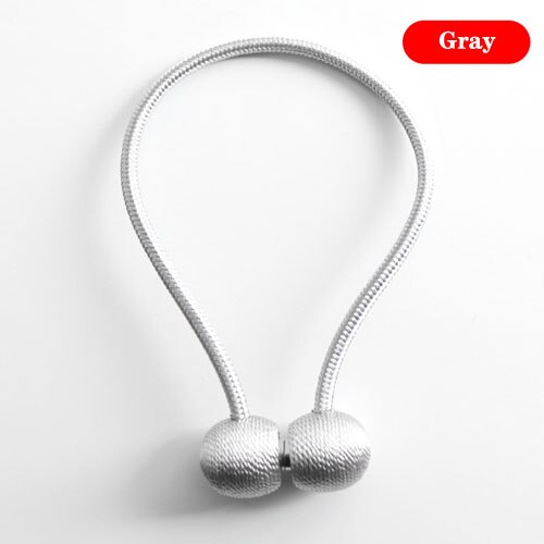 Magnetisk gardinklämma gardinhållare hängande boll spänne gardinbindningar spänne klämmor tillbehör heminredning: Grå / 1pc