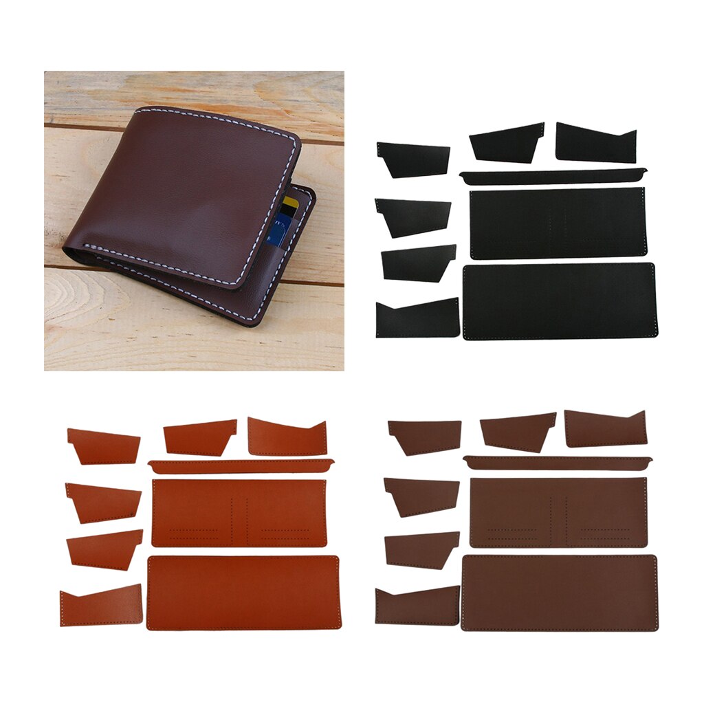 Kits completos de cartera de cuero para manualidades, accesorios para hacer billetera, Material