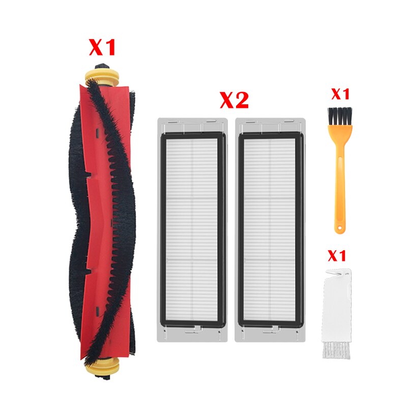 Accessoires pour aspirateur Roborock S5 Max S6 MAXV, brosse principale, vadrouille, chiffon, filtre HEPA de remplacement, pièces pour robot xiaomi S6 pure S50: Gris foncé