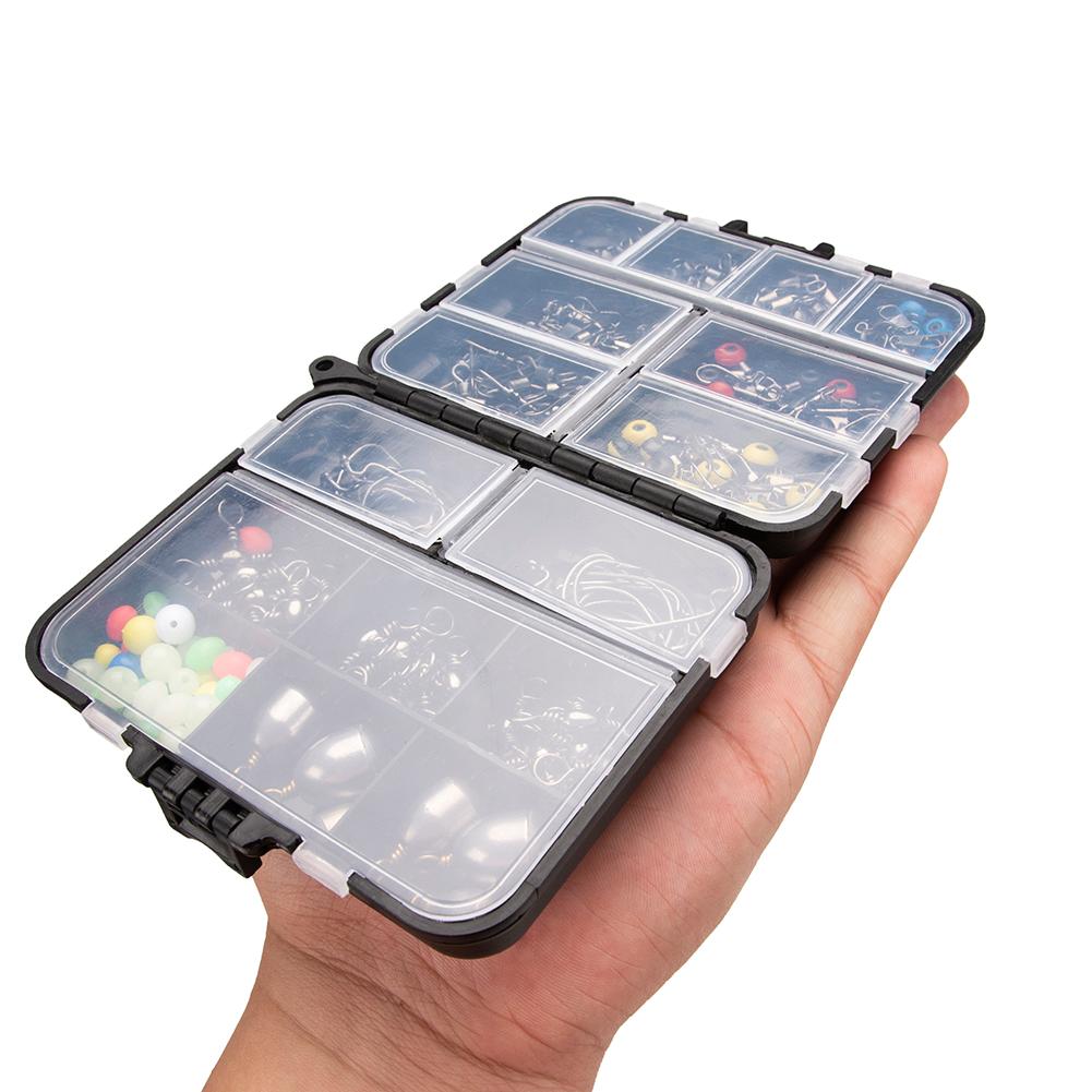 162pcs/set Fishing Accessories Kit Lure Hooks Baits Swivels Lead Fishing Sinker with Ring Carp Fish Tackle Boxes Pesca Iscas
